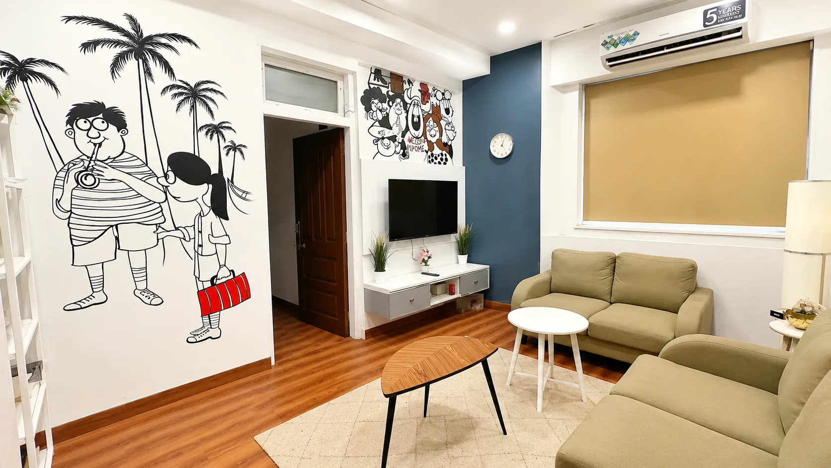 Furnished student lounge at Morparia Cottage