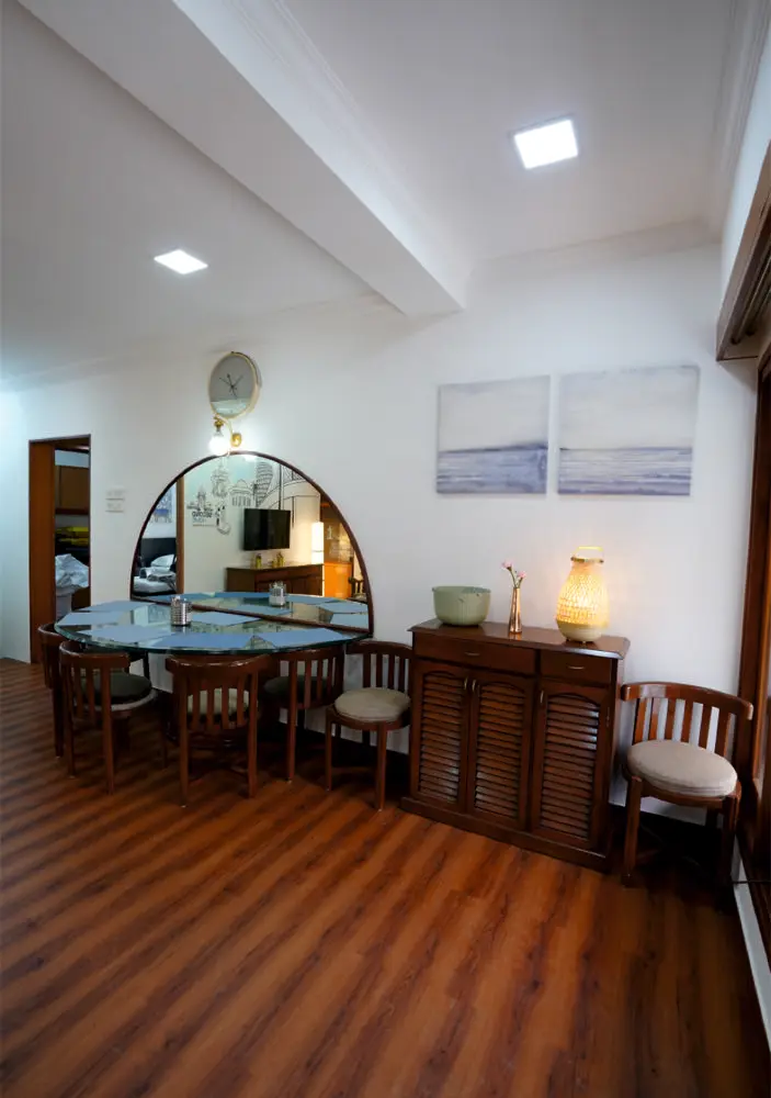 Dining area at Jayasadan