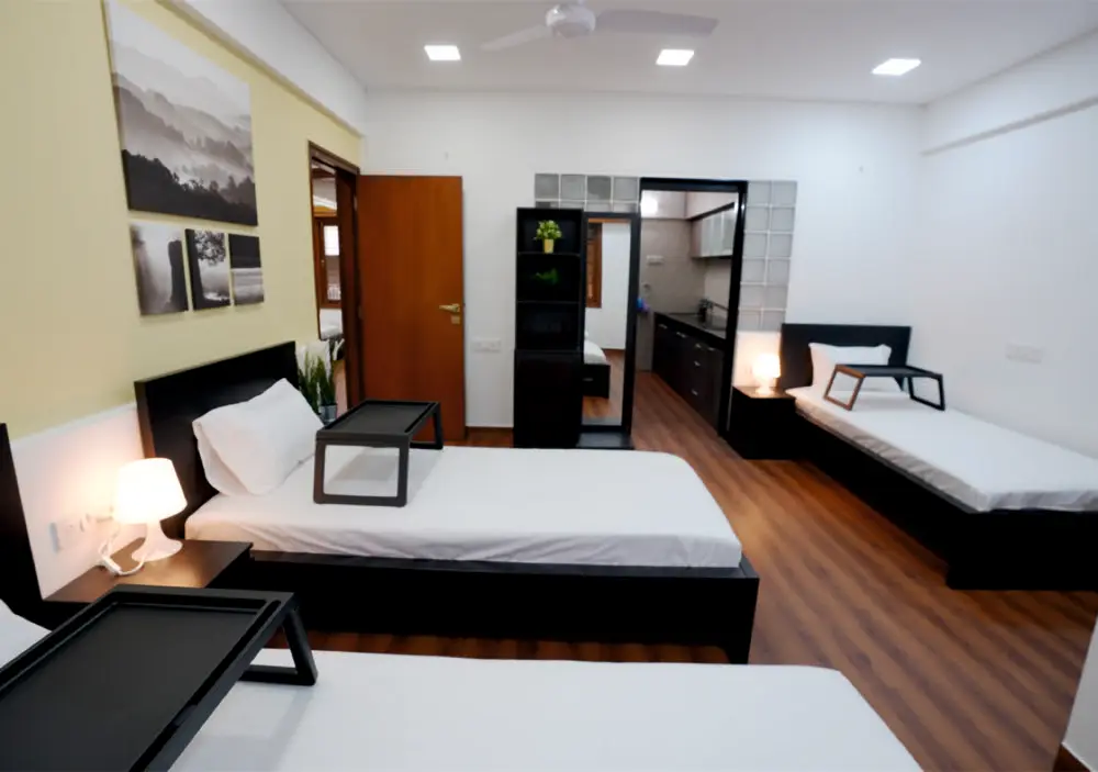 Triple bedroom at Jayasadan