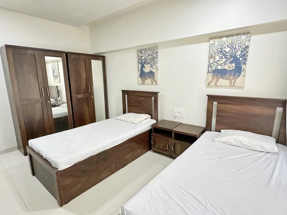 Twin bedroom at Meghdeep