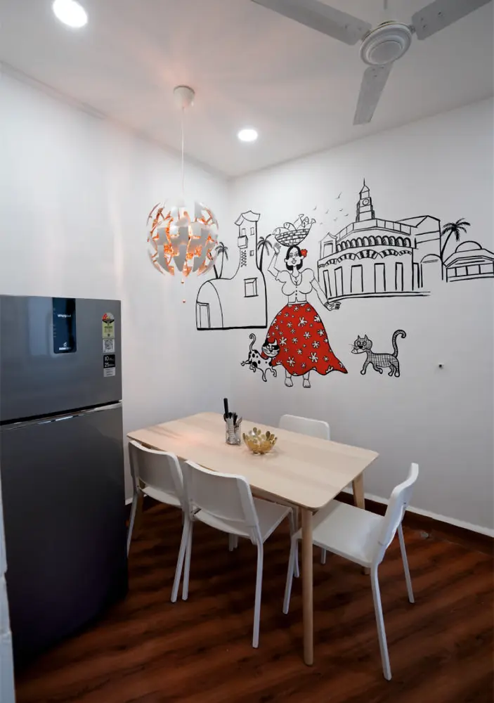 Dining area at Morparia Cottage